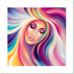 Colorful Women Pride Abstract art Posters and Art